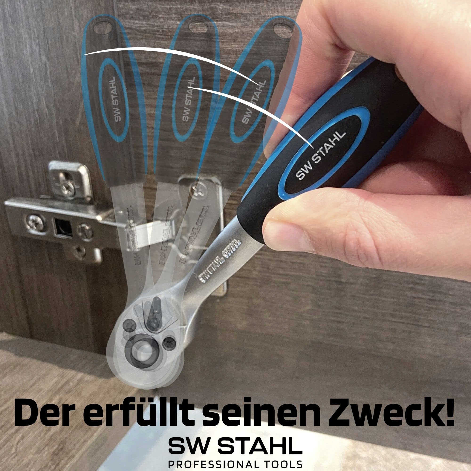 SW-STAHL Zestaw Kluczy Nasadowych 1/4 Cala 48 Elementów Warsztatowy — miniatura 5