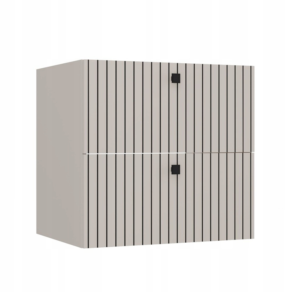 Skříňka Pod Umyvadlo Tigo 60 2S Kašmír 2 Zásuvky Rýhovaný Přední Závěs