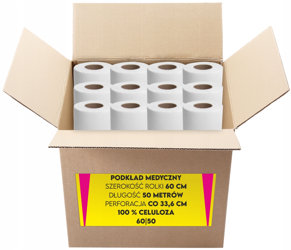 

Podkład Celulozowy Vella 60cm x50m -12 rolek