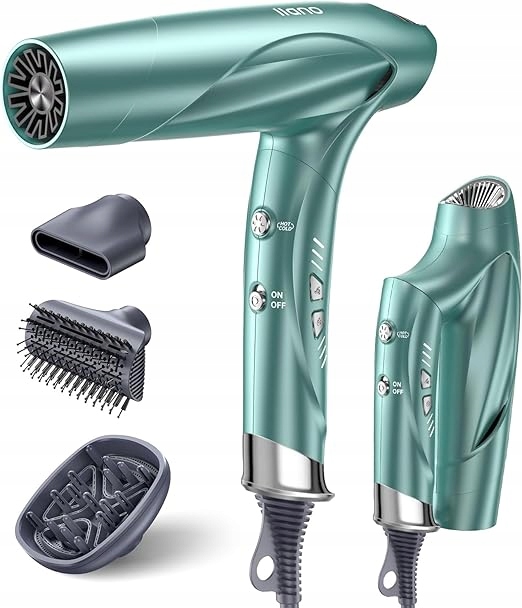 Ionová Fén Vlasů S Difuzérem Pro Domácí Cestování V Salonu Ledová Zeleň