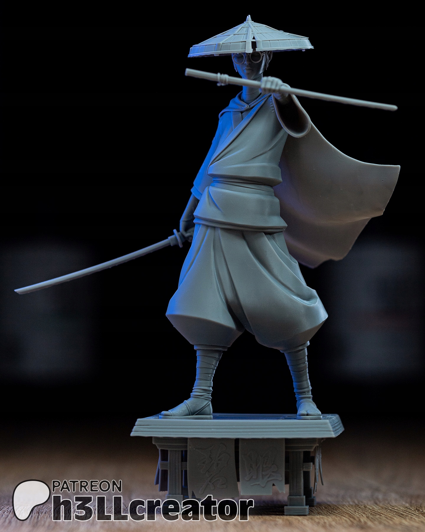 Figurka Mizu from Blue Eye Samurai h3LL creator 3D tisk 12K