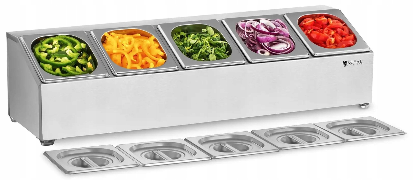 Expozitor pro nádoby Gn 1/6 5 nádob Gn Royal Catering Rcpn 5