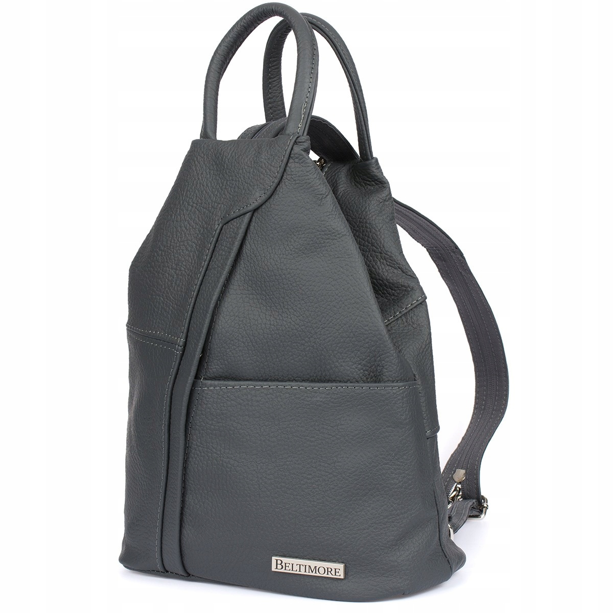 Šedý Beltimore Batoh Dámský Kožený Trojúhelníkový Prostorný Q60