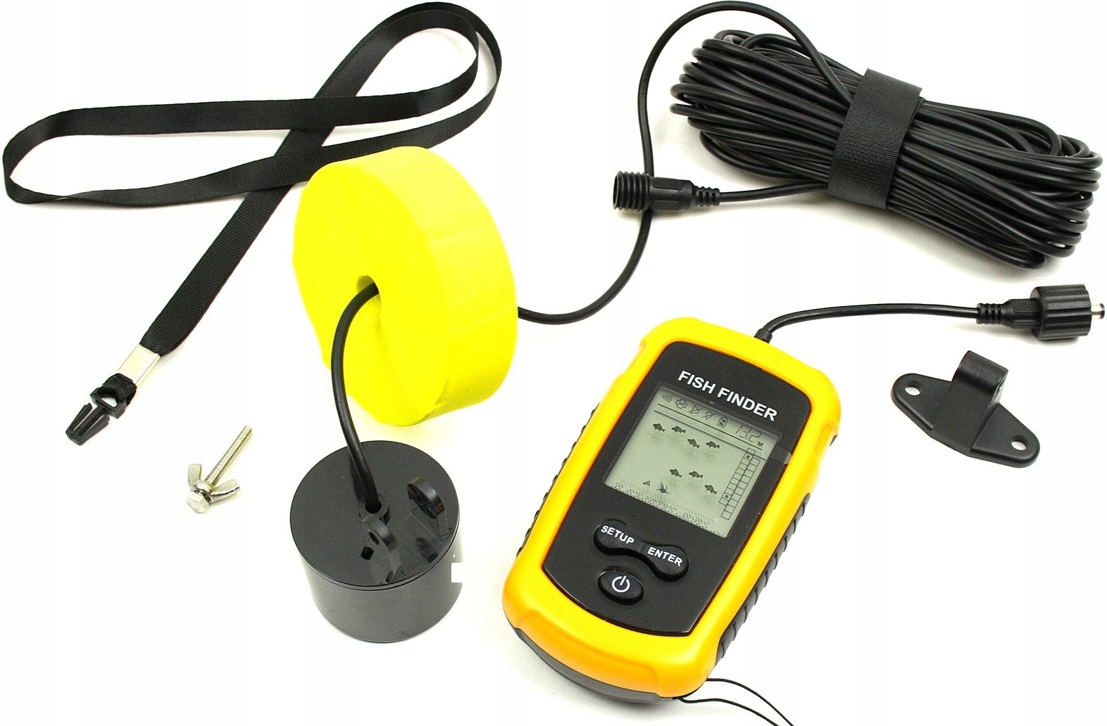 Echosonda Wędkarska Sonar Przewodowa Zasięg 100M Radar Wykrywacz Ryb