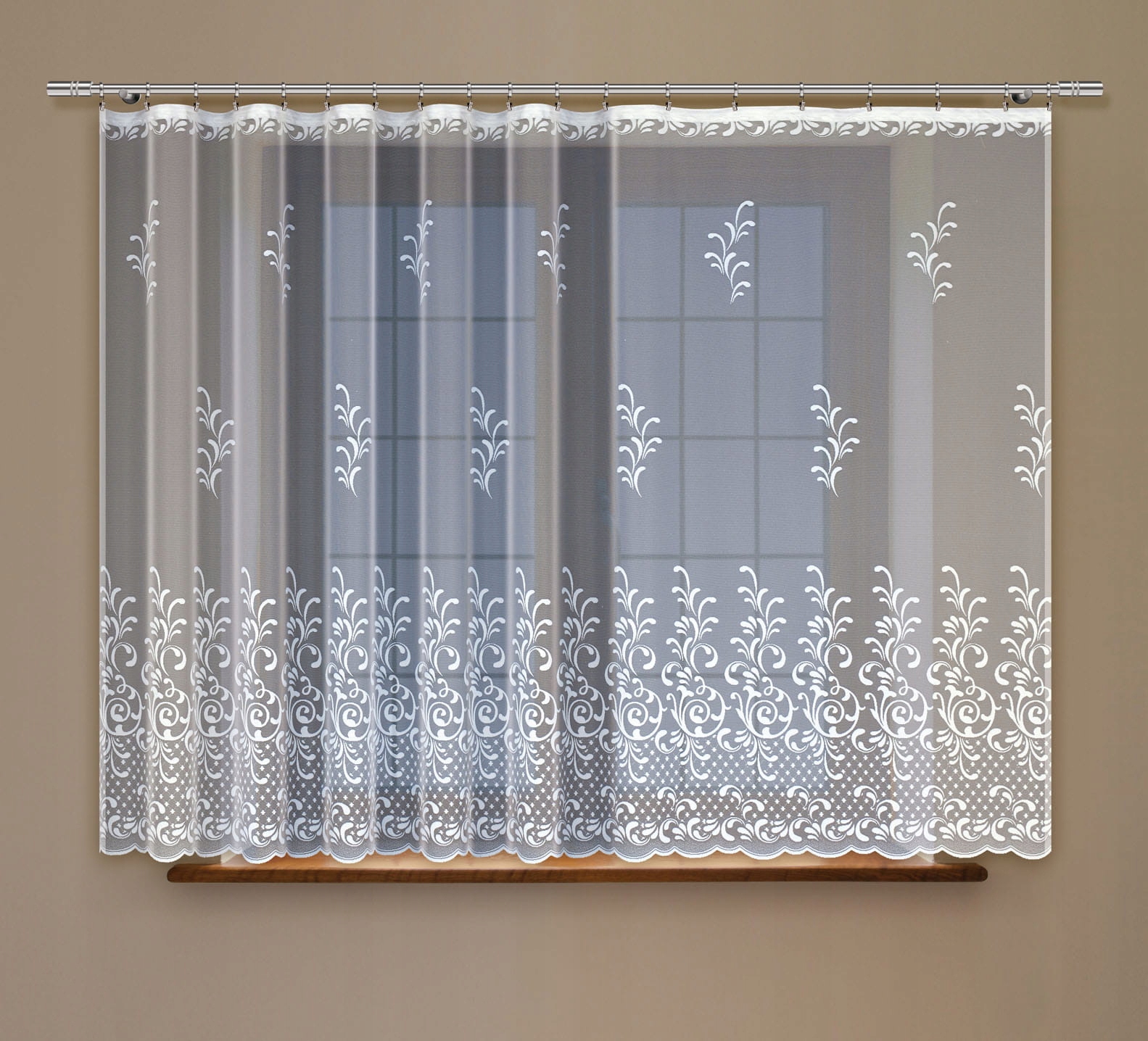 Mg Záclona 33328H Bílá 500x120cm hotová obšitá Bt Polský