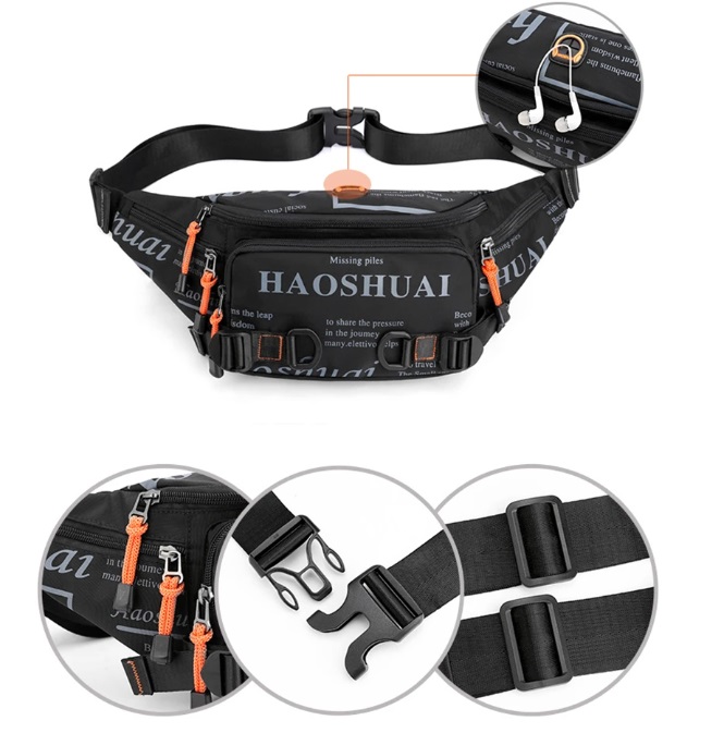 NERKA saszetka DUŻA z karabińczykiem pojemna I283 Model I283