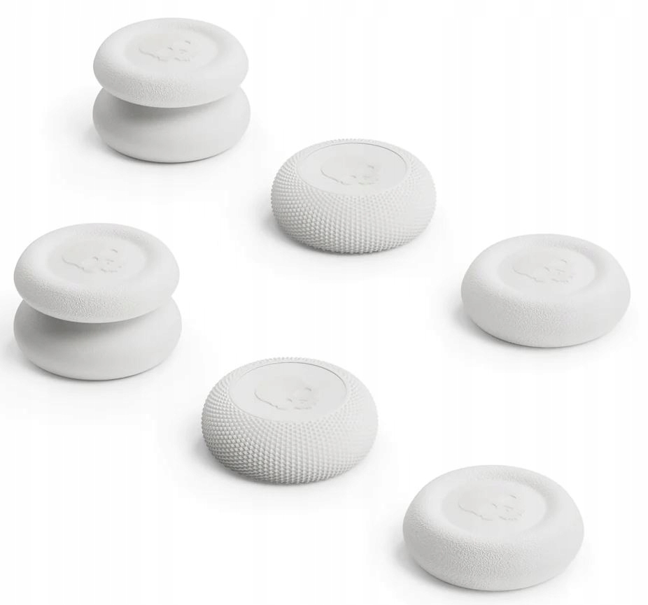 Sada Gumových Návleků Na Analogy Skull&co 6-PACK PS4 PS5 Bílé