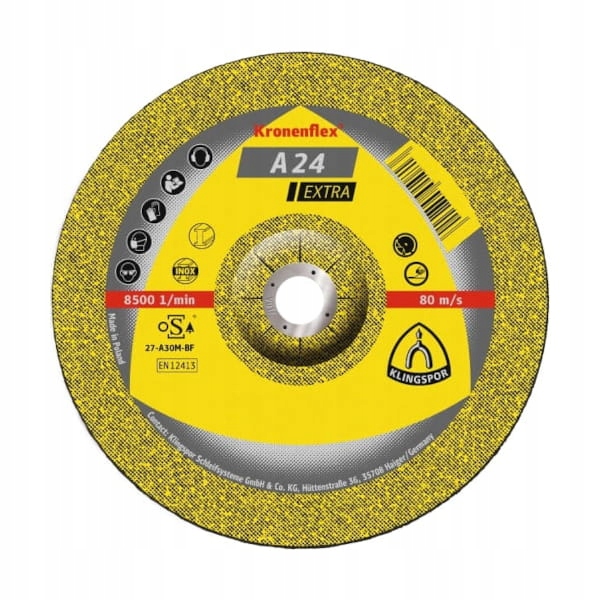 

Tarcza Klingspor A24 Extra Wypukła 125X6