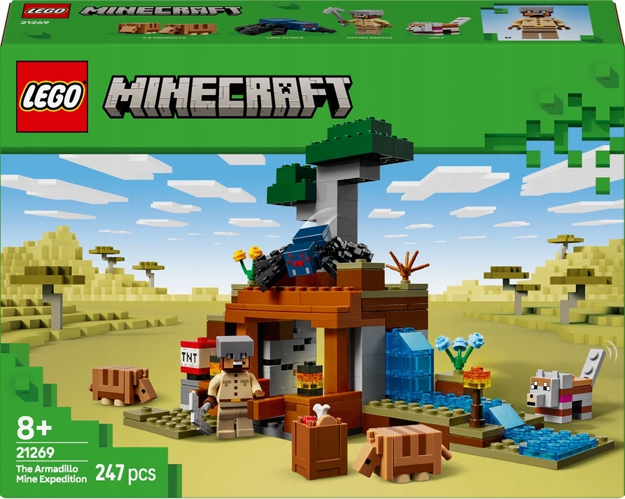 Lego Minecraft Výprava do dolu a pásovec 21269