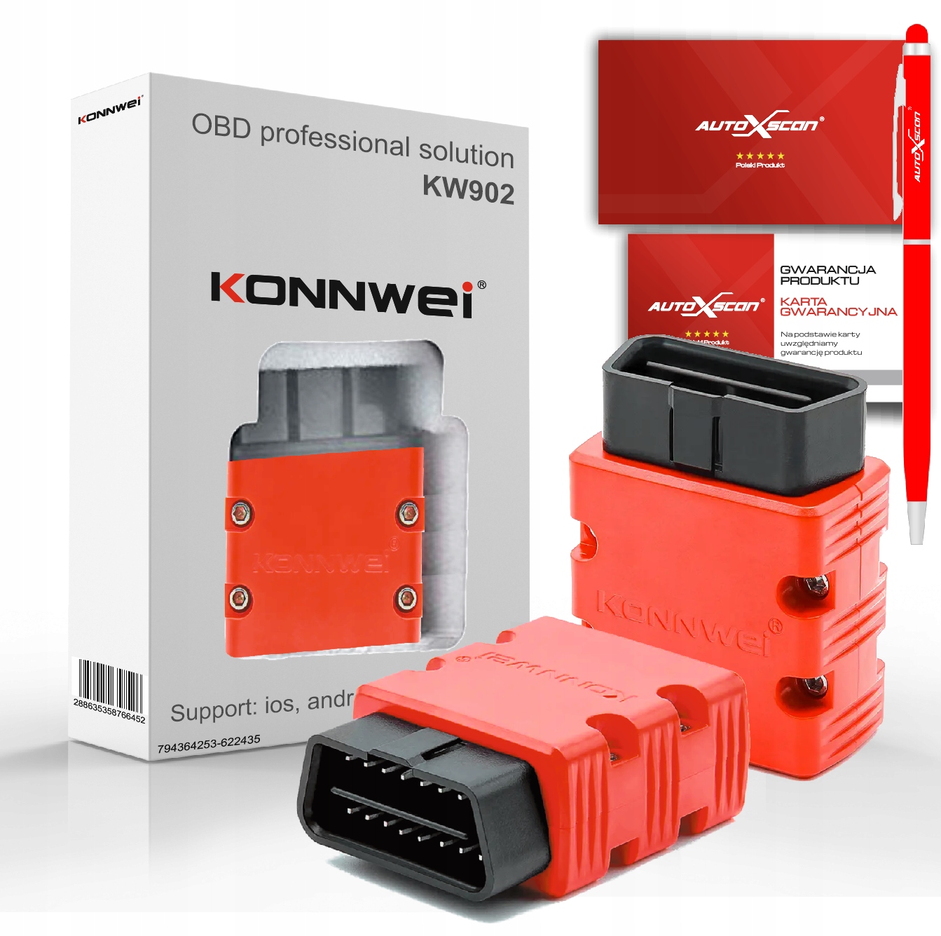 

ELM327 Bluetooth 5.0 Interfejs Diagnostyczny KW902