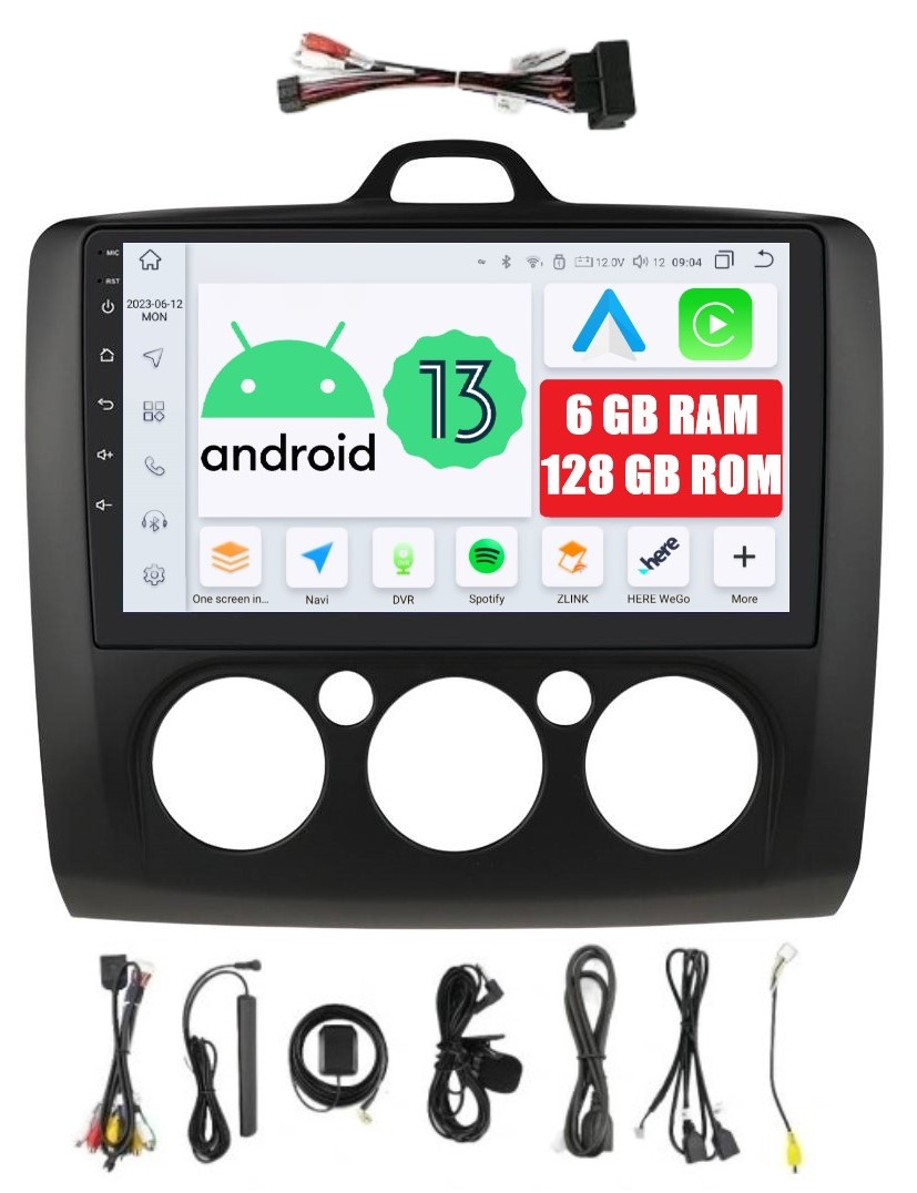 Navigácia Rádio 2DIN Android Ford Focus MK2 2 II 6/128 Gb Dsp Carplay Lte