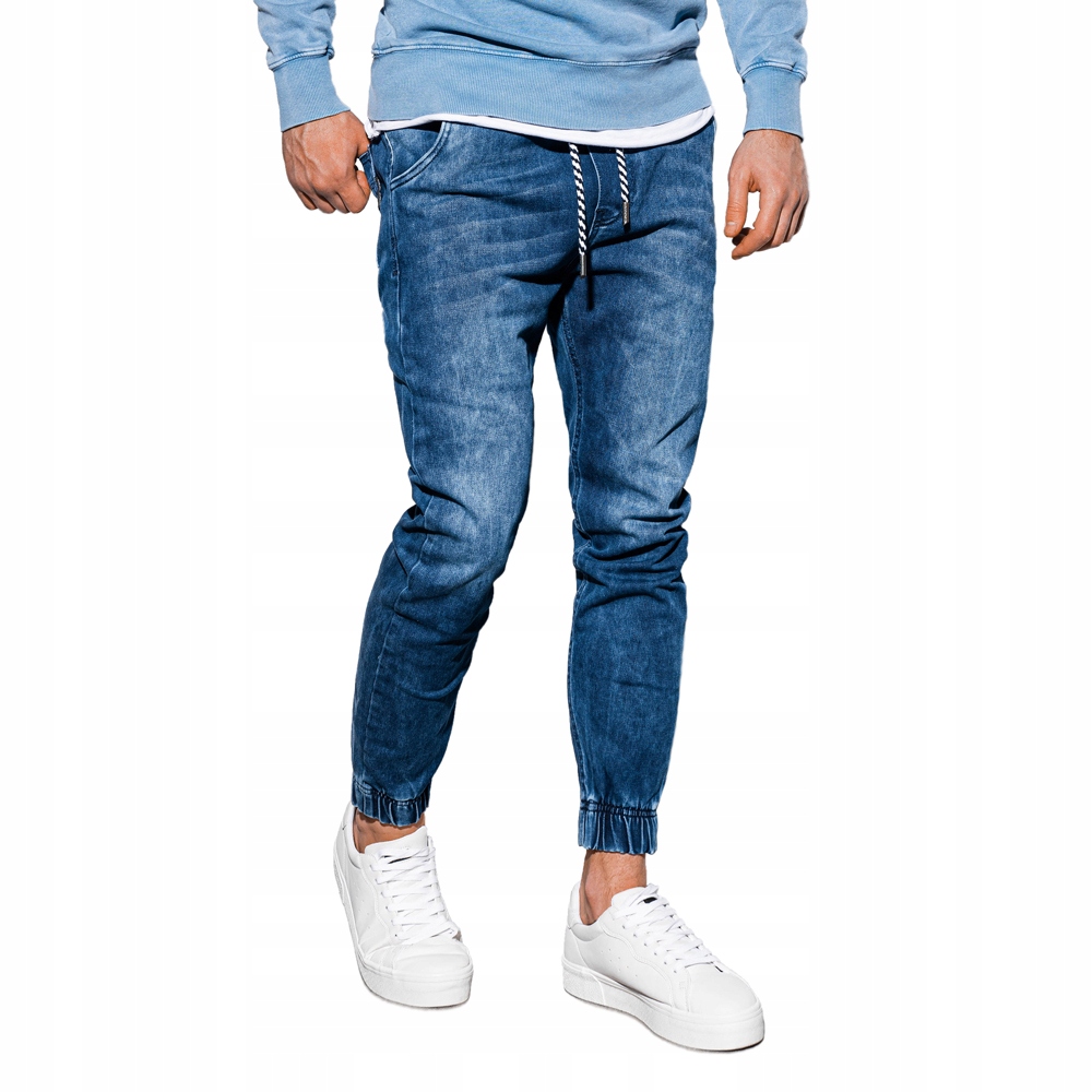 

Spodnie męskie jeansowe joggery P907 c. jeans M