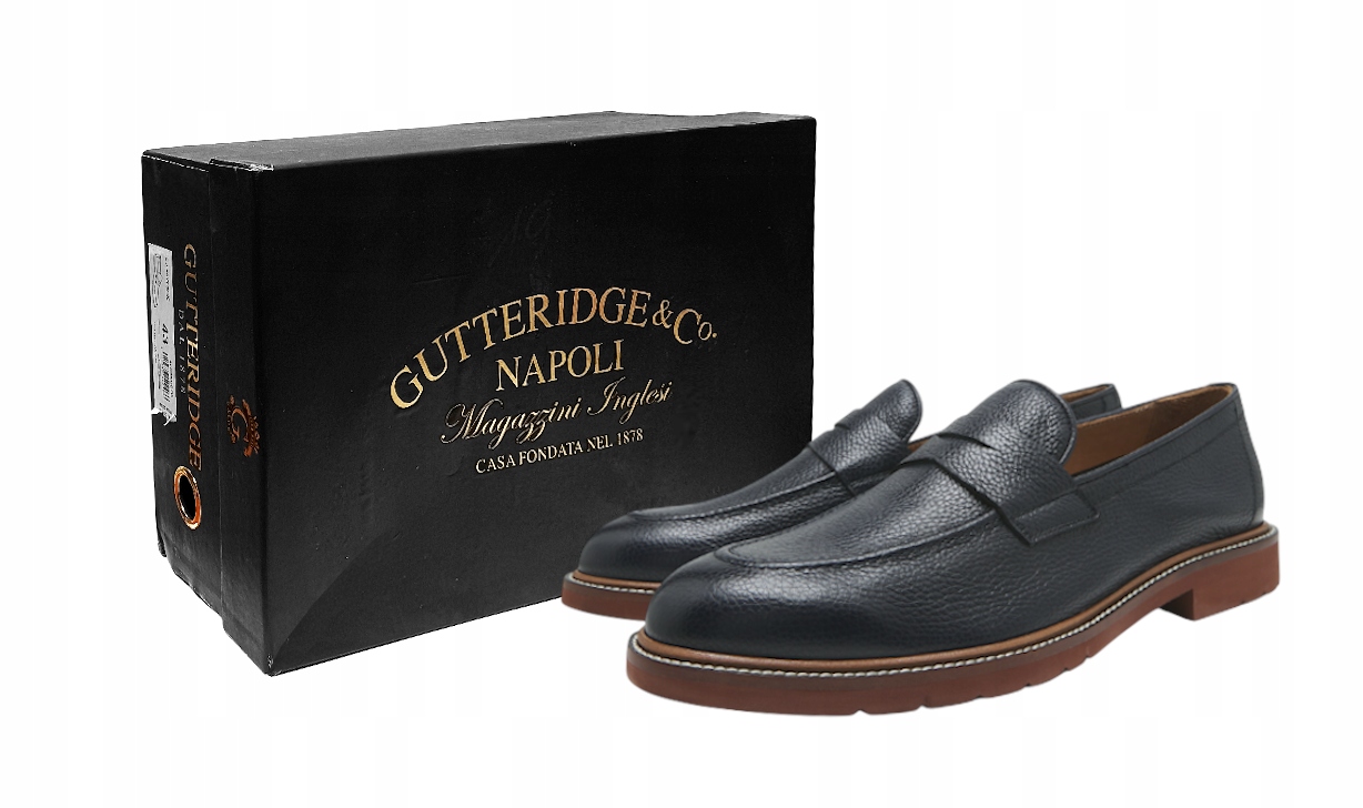 Gutteridge Mokasíny Pánské Boty Elegantní Přírodní Kůže Polobotky vel. 43