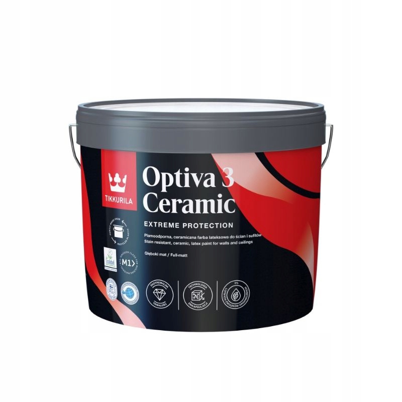 Keramická farba na steny Tikkurila Optiva Ceramic 3 Matt 9L Farby