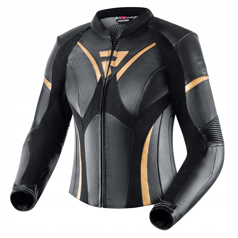 Kožená Bunda Rebelhorn Rebel Lady Black/gold D38