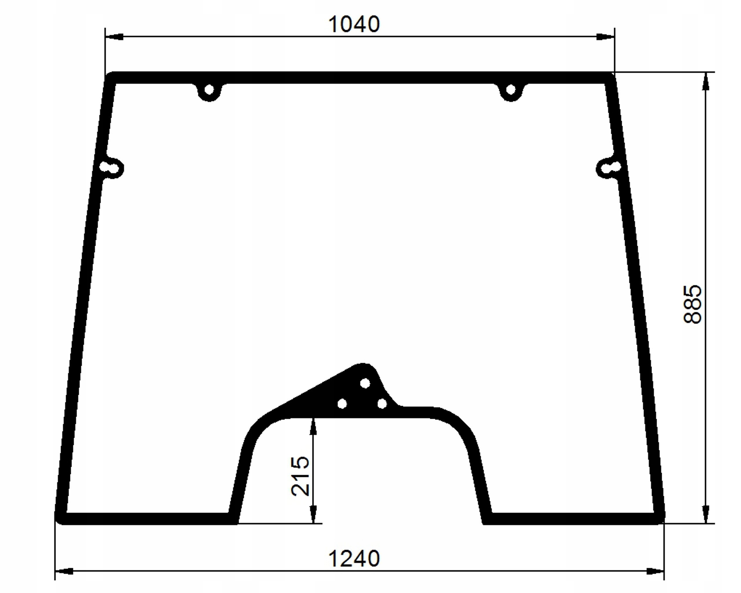 sklo Case Cs New Holland Steyr přední 134671090