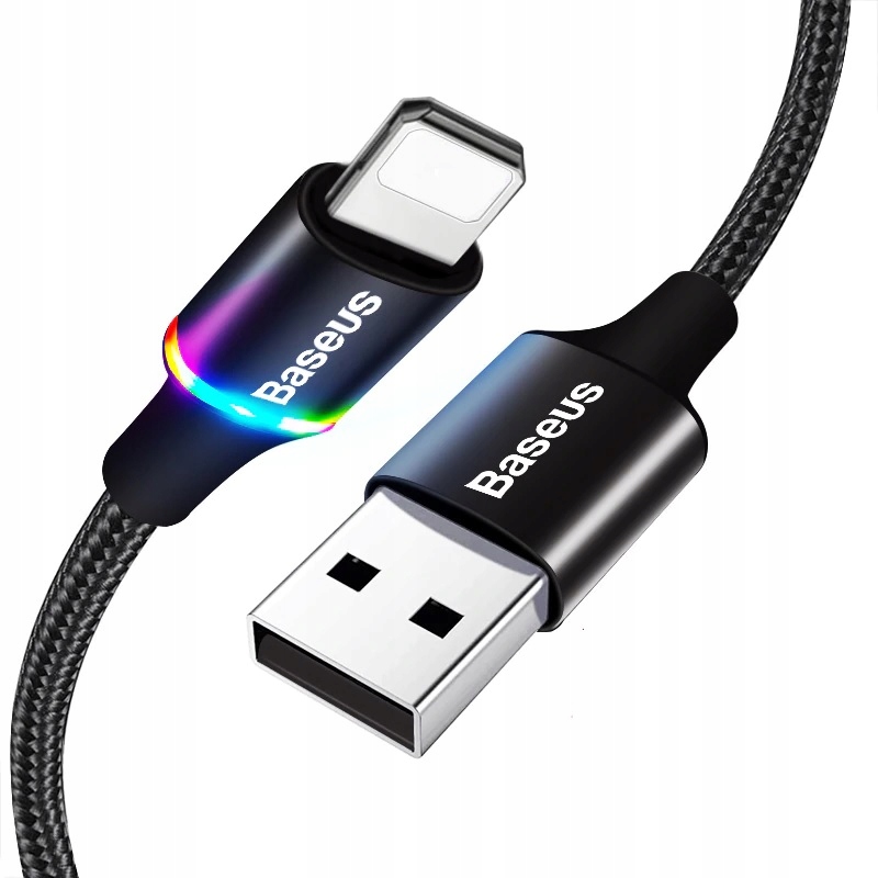 

Baseus Kabel Usb Lightning do iPhone 25cm 2.4A Led