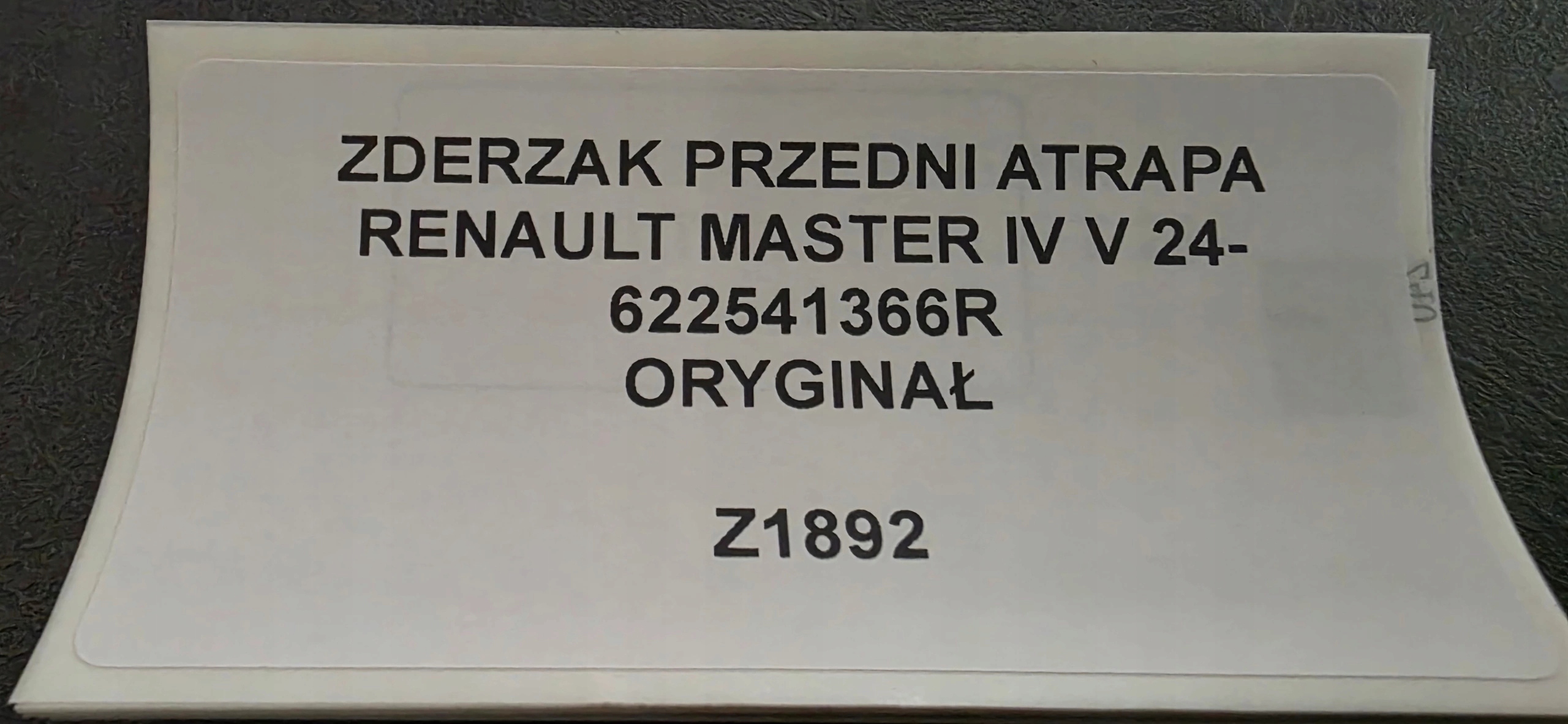 front bumper grille RENAULT MASTER IV V 24- original 622541366R