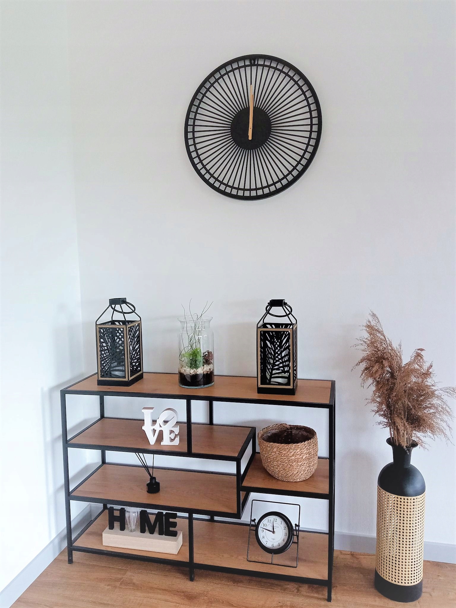 Zegar metalowy ścienny Atmosphera czarny 60 cm EAN (GTIN) 3560231547899