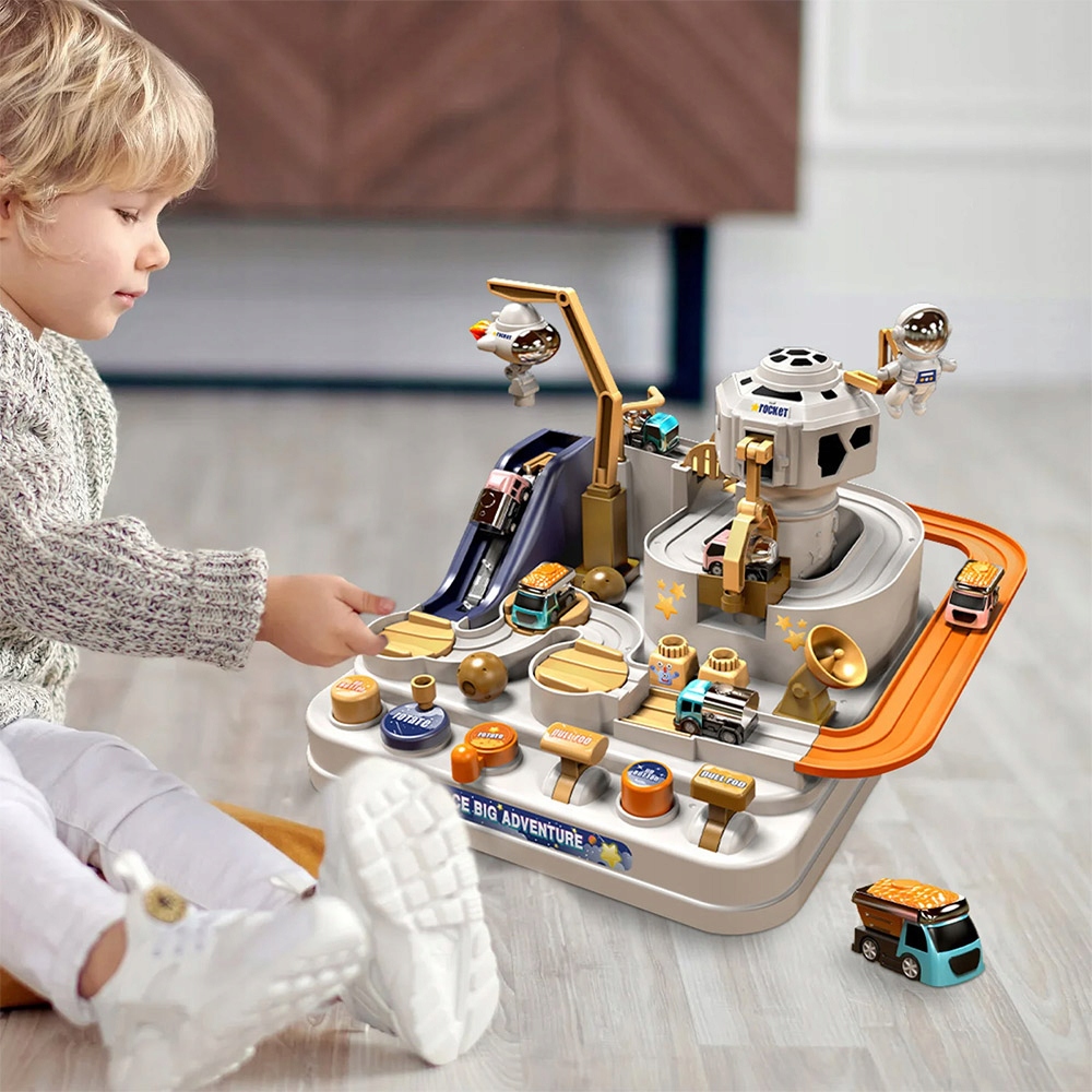 TOR SAMOCHODOWY PRZESZKÓD STATEK AUTKA ZABAWKA PREZENT NA DZIEŃ DZIECKA Marka inna