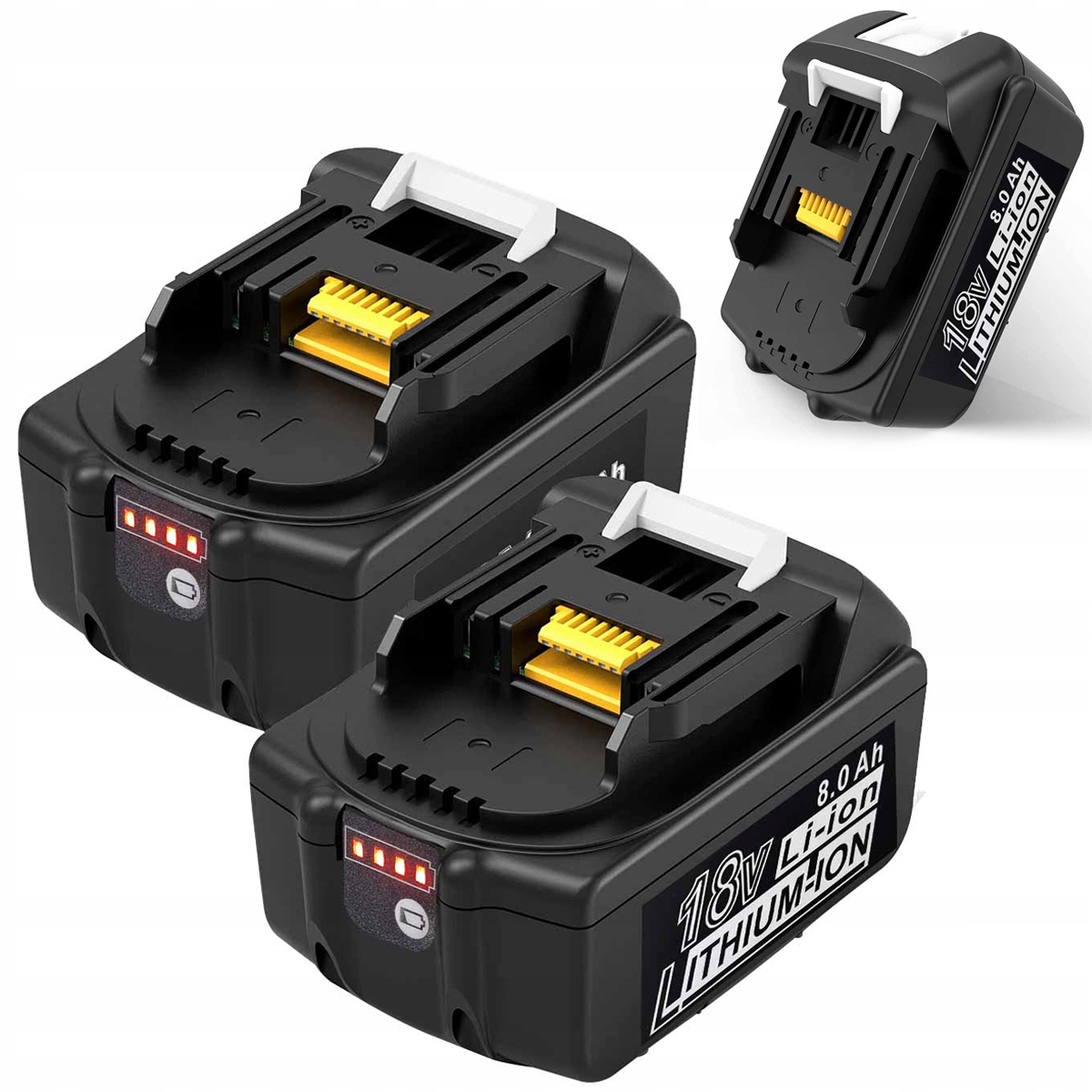2SZT Akumulator bateria Li-Ion 18 V o pojemności 8 Ah Do Makita BL1850B