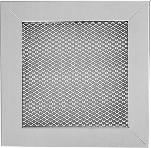 Ventilační mřížka kovová bílá se síťkou 12,5x12,5