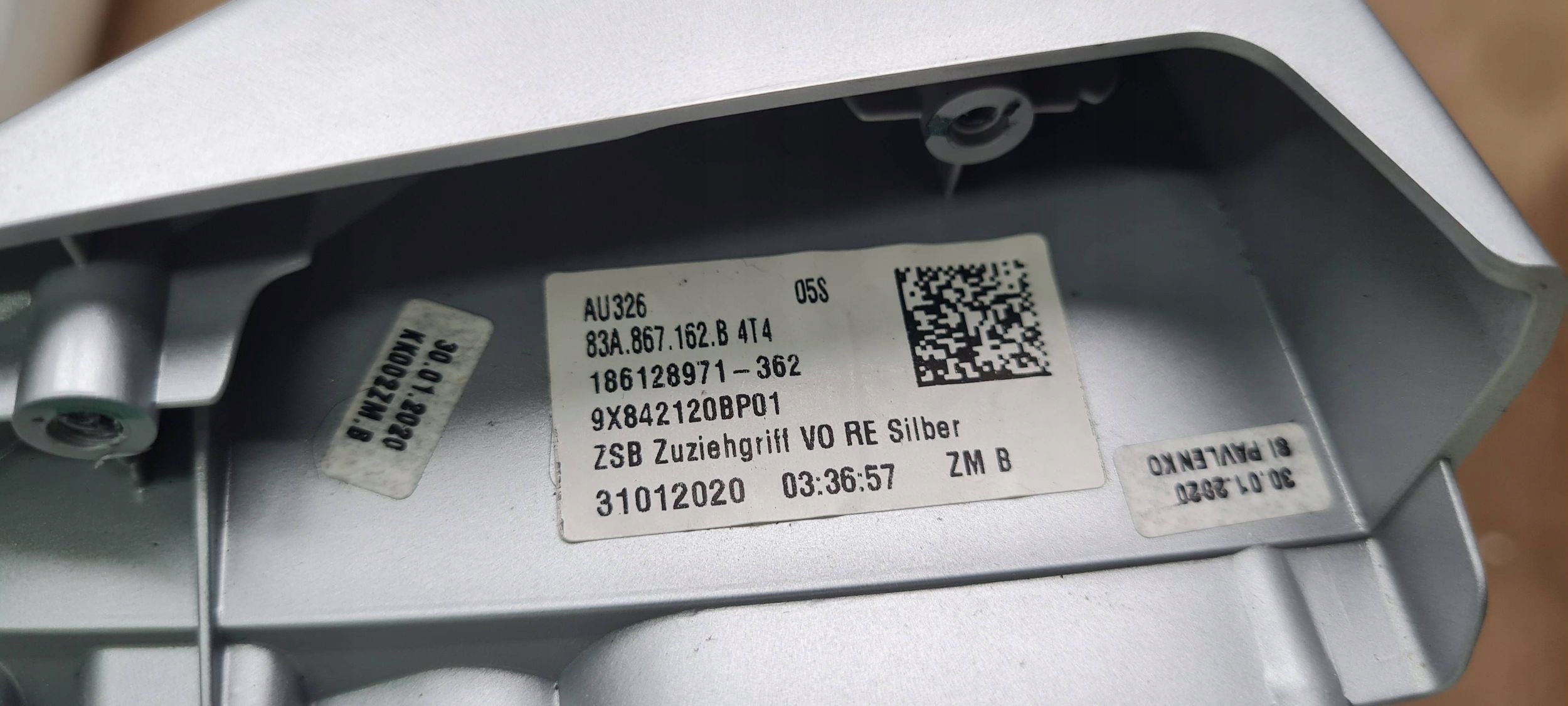Q3 83A handle armrest door right right front EU 83A867162B