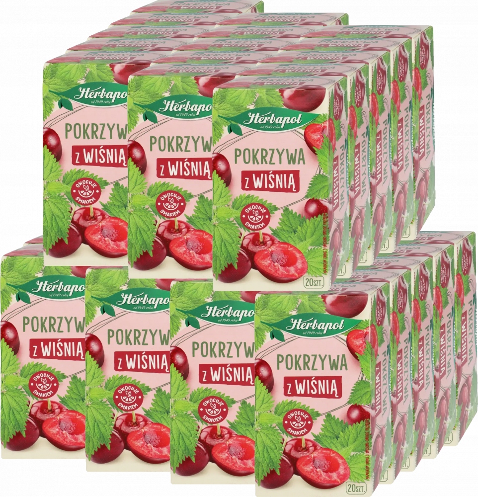 Pokrzywa Z Wiśnią Herbapol herbata herbatka Ziołowa owocowa 20 Saszetek x35