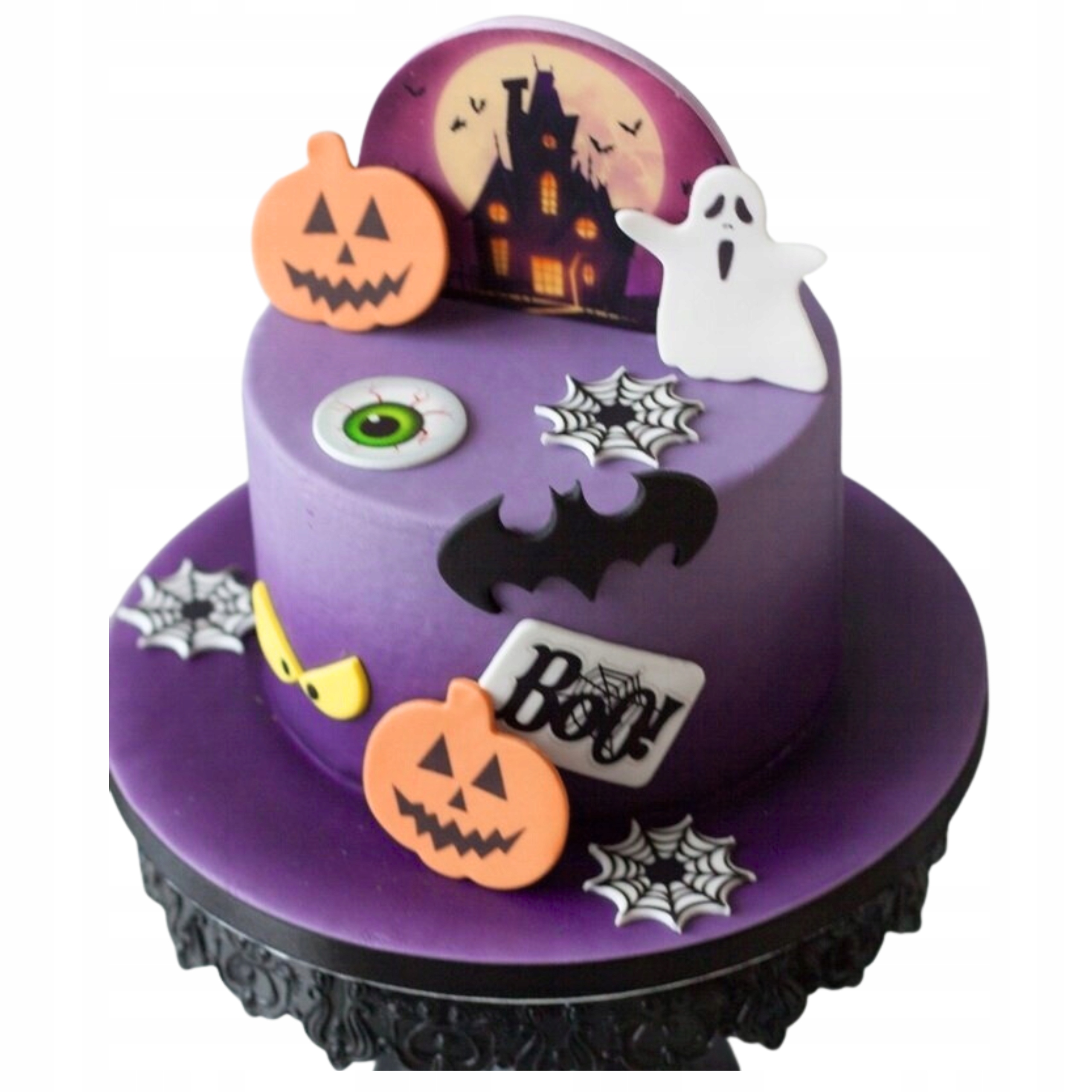 Levně Sada na zdobení dortu Halloween figurky duch dýně netopýr na dort