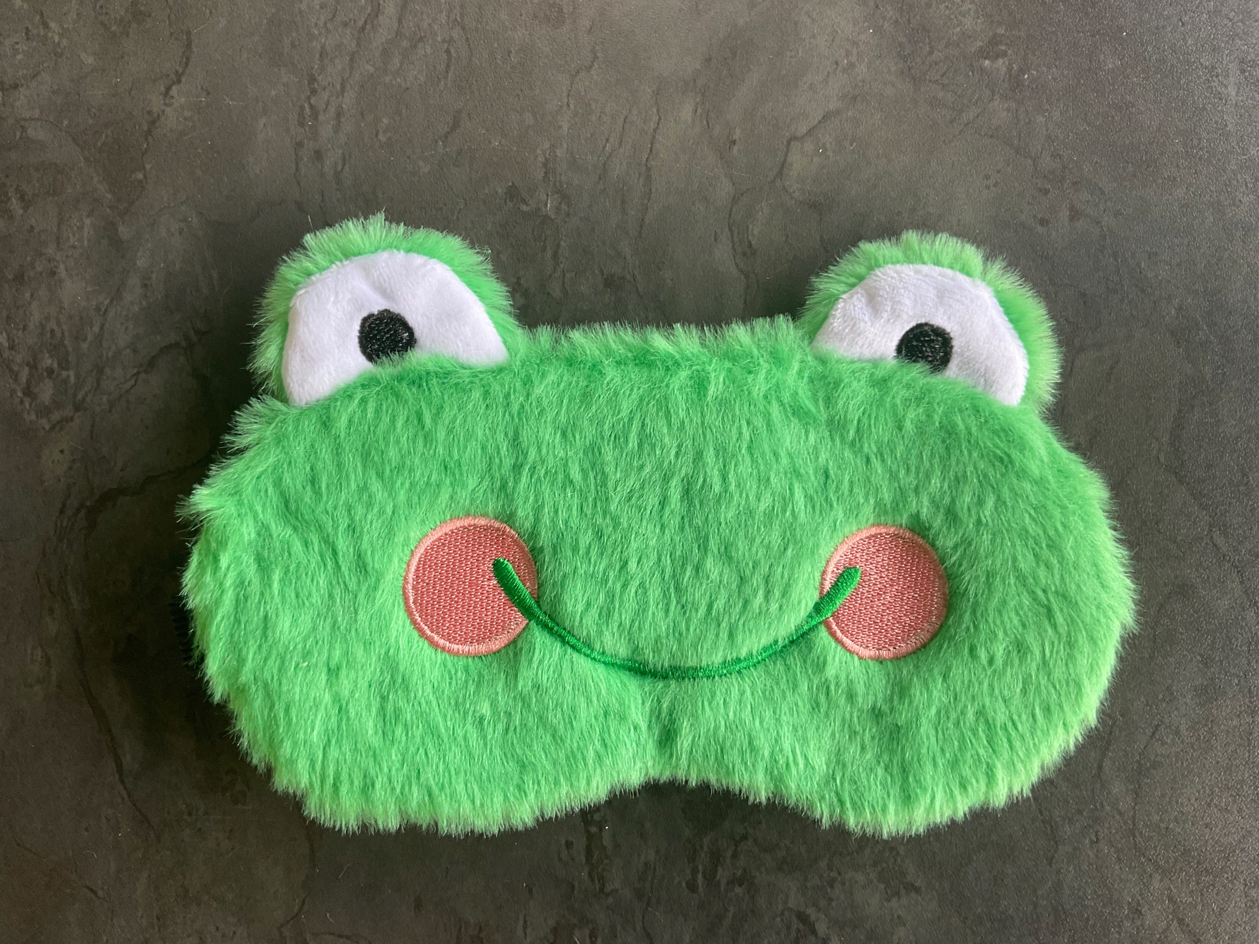 OPASKA NA OCZY MASKA DO SPANIA SNU RELAKSU MASECZKA zielona żabka ŻABA Materiał dominujący poliester