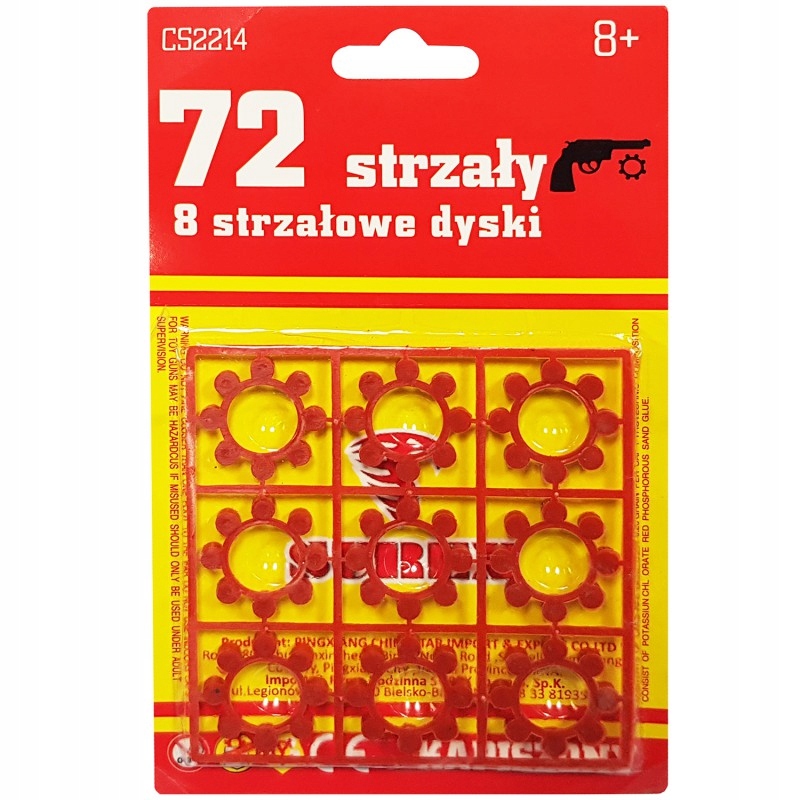 

Kapiszony na dyskach 8/72 spłonka naboje zabawkowe