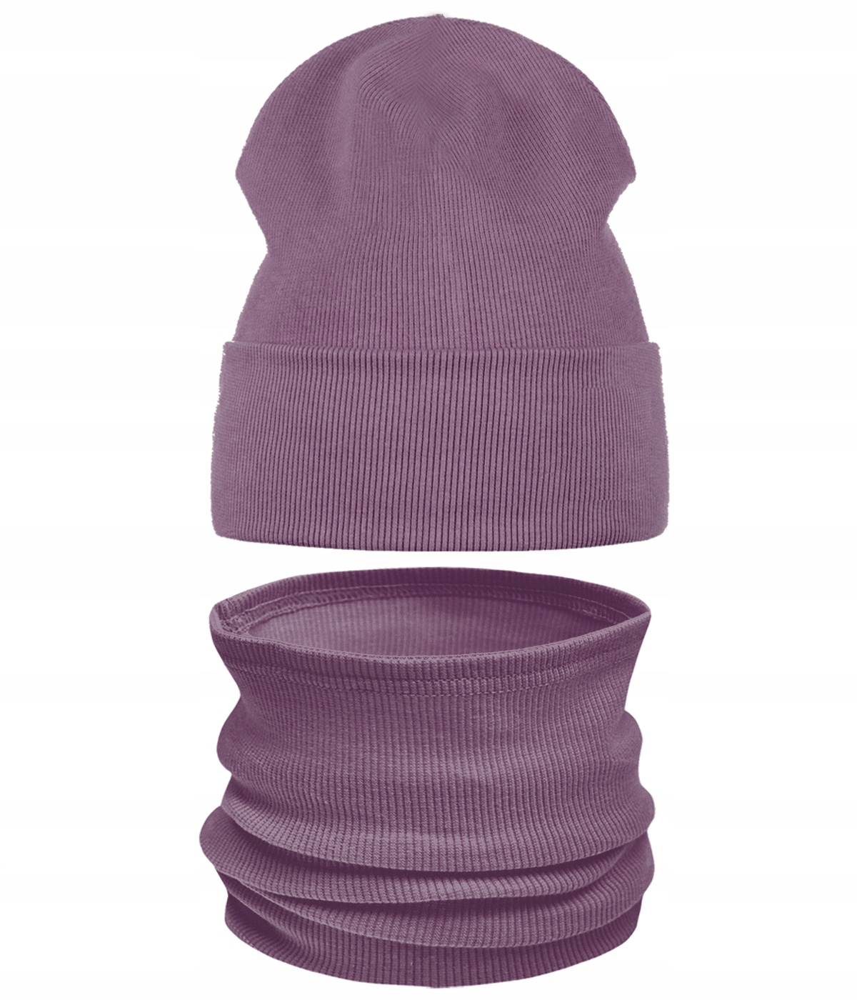 

Komplet Czapka Wywijana Komin tuba Prążek 52-56