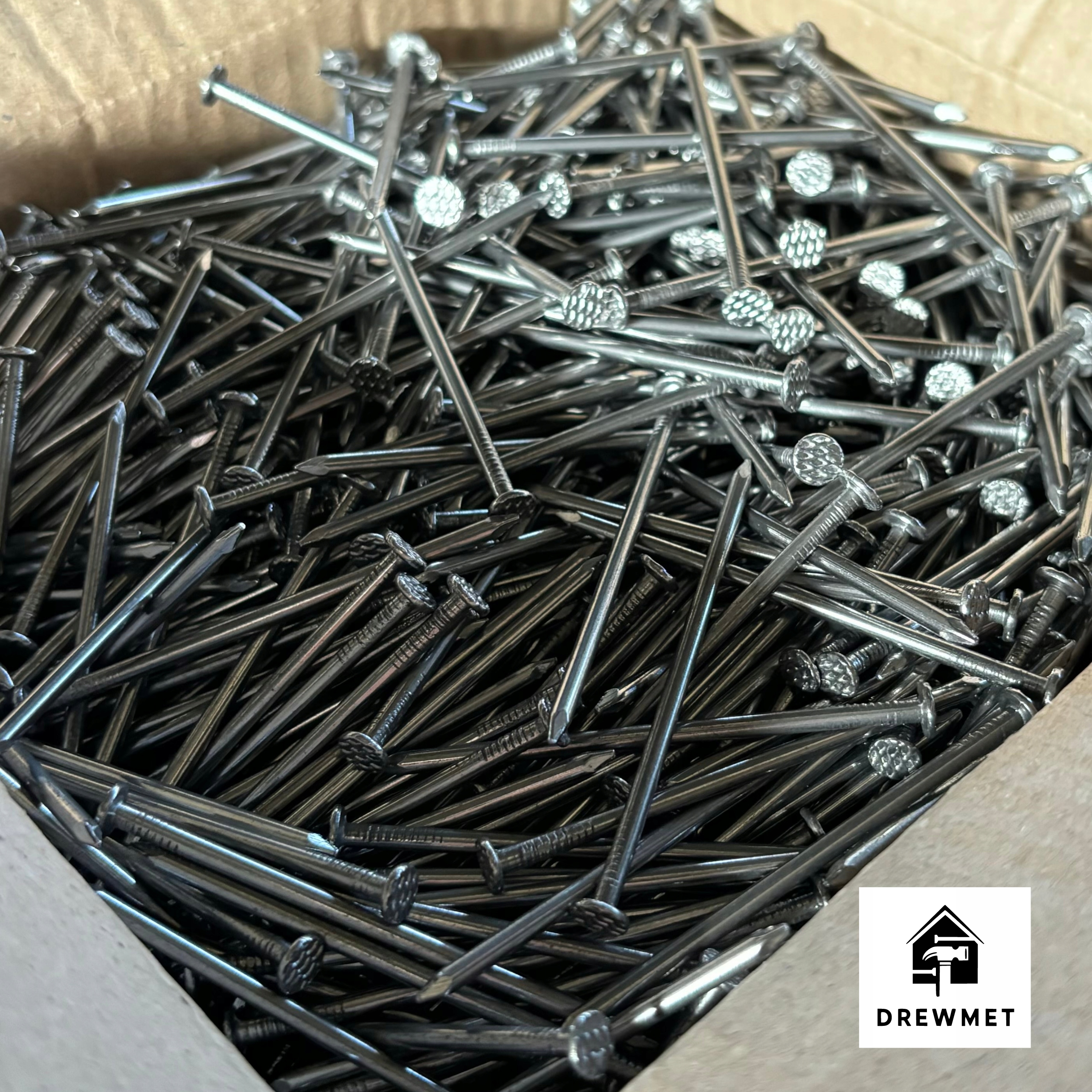 GWOŹDZIE BUDOWLANE 60mm 2.5x60 5kg czarne gładkie