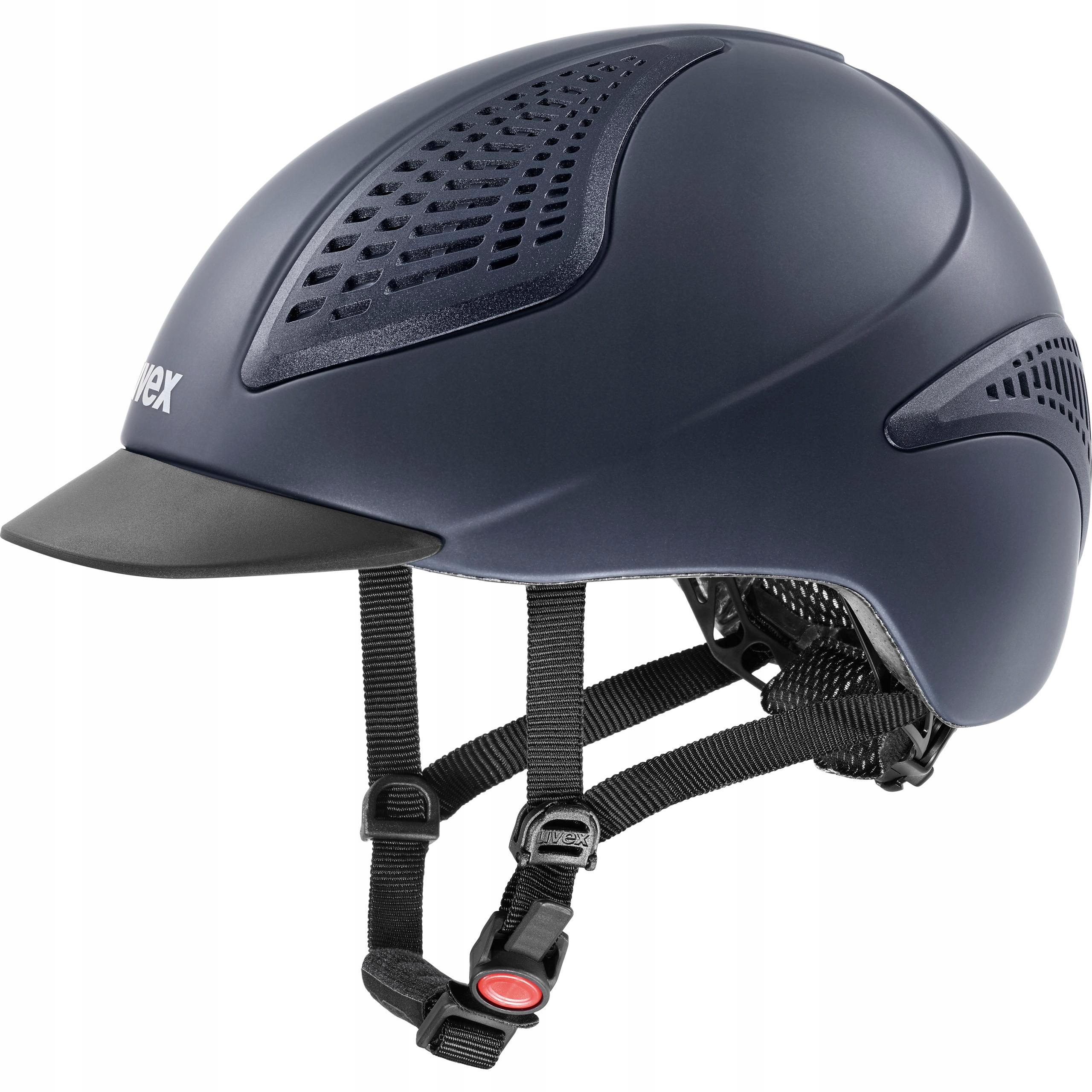 KA363 Kask jeździecki Uvex Reithelm Exxential II Blue Mat 57 59 cm