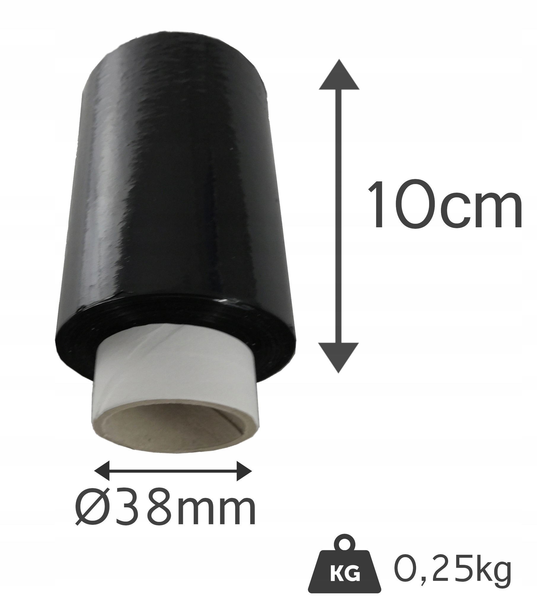 FOLIA STRETCH MINI RAP 0,25KG CZARNA STRECZ STRECH EAN (GTIN) 5900950814328