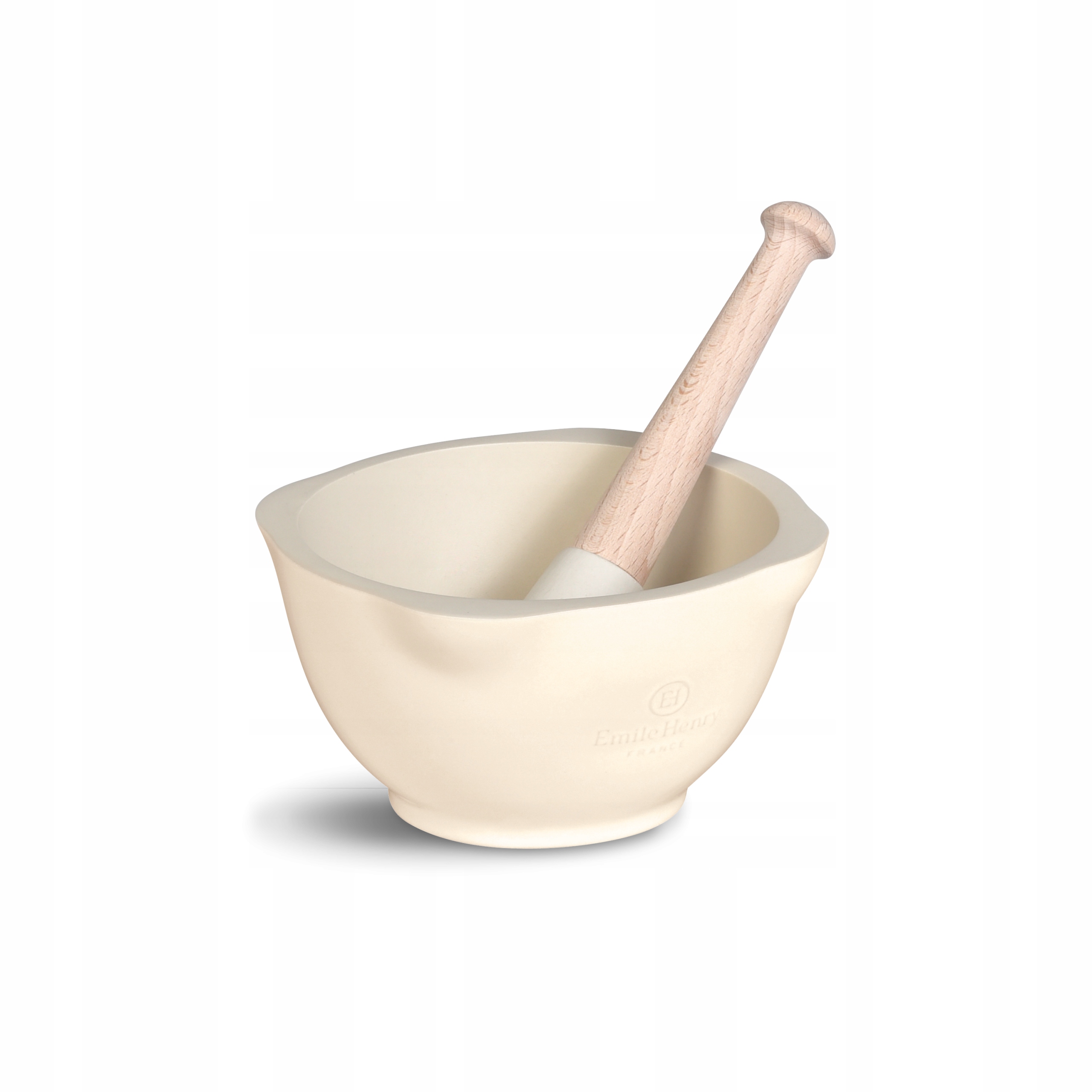 Emile Henry Mažiar s tĺčikom krémový