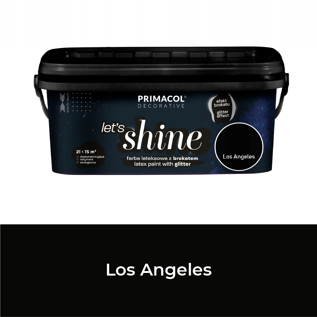Primacol Let's Shine Barva Barva Se Třpytkami Los Angeles 2L Černá