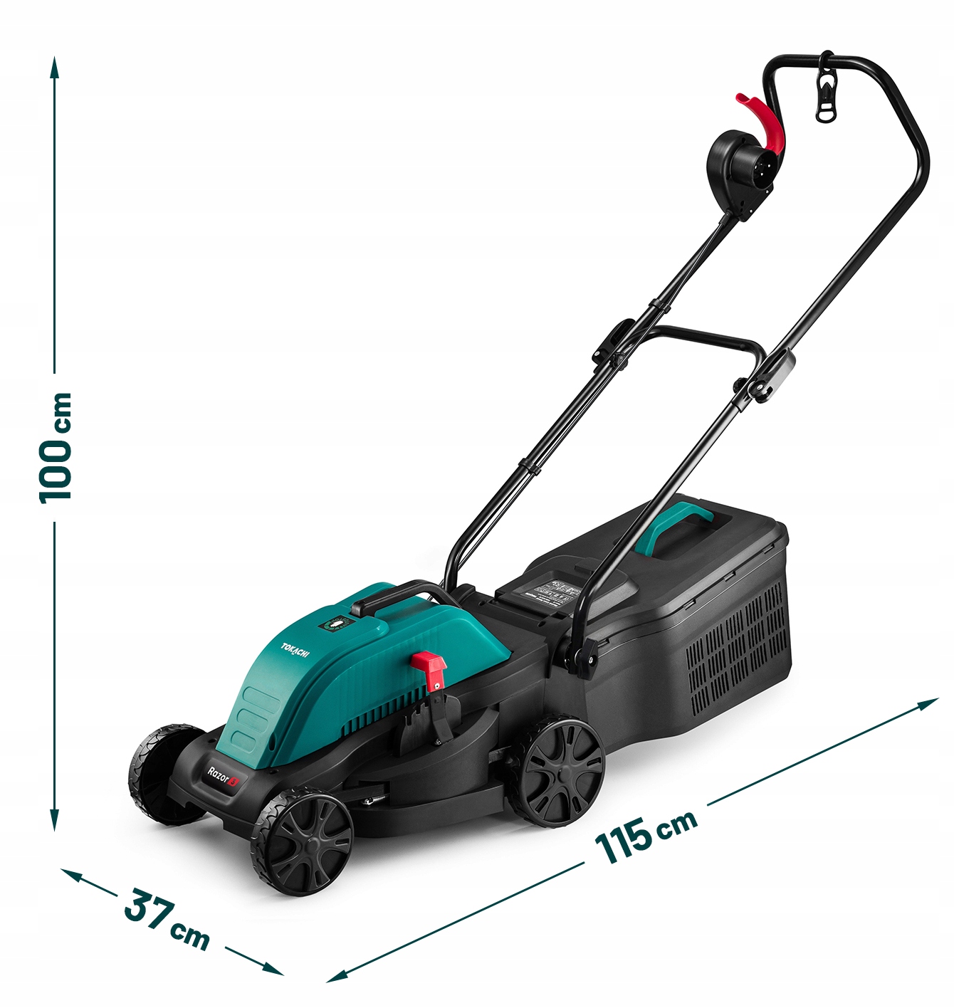 KOSIARKA ELEKTRYCZNA DO TRAWY INDUKCYJNA Z REGULACJĄ MOCNA 2000W DUŻY KOSZ Moc silnika 2000 W