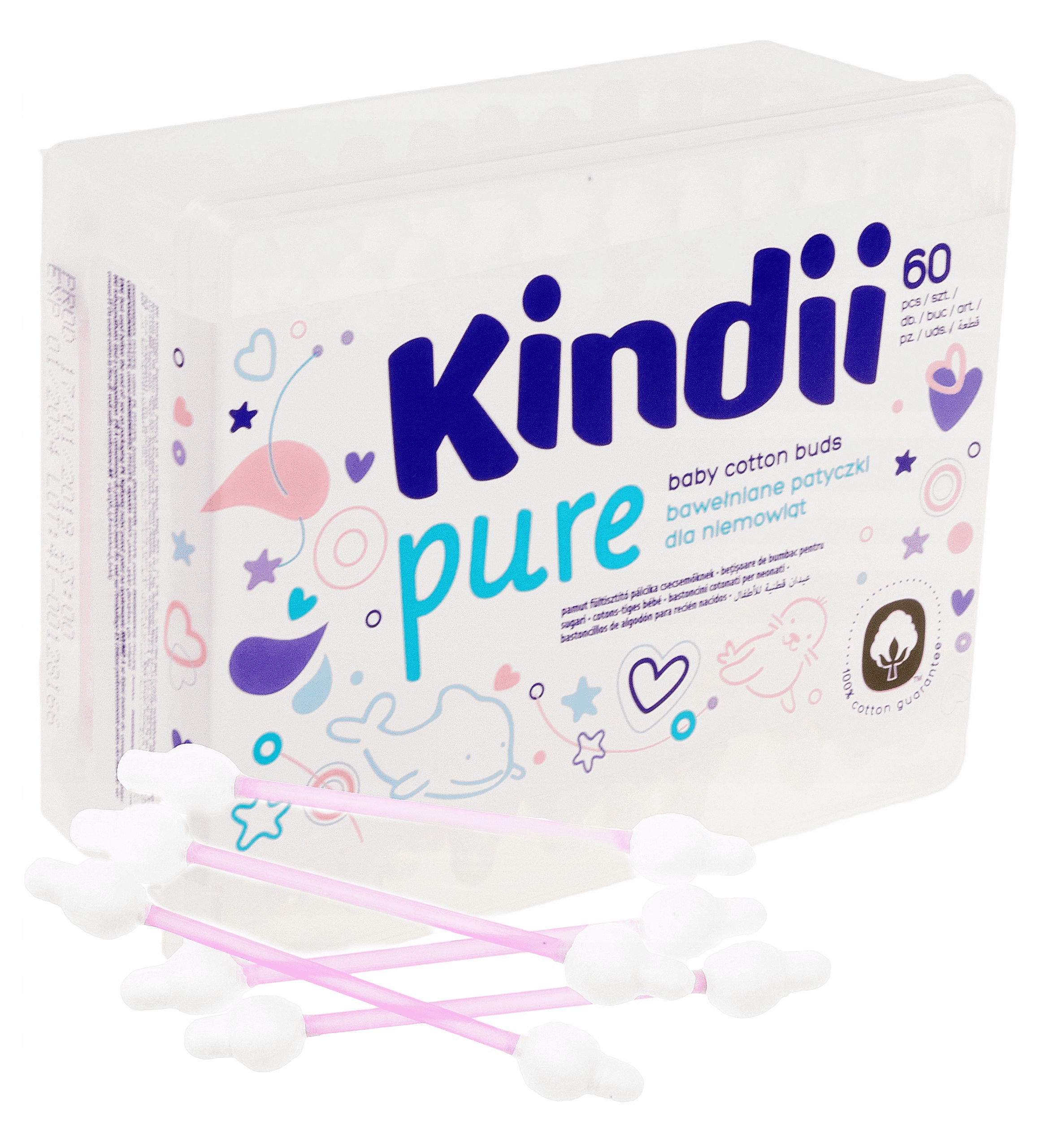 

Kindii Patyczki higieniczne dla niemowląt 60SZT