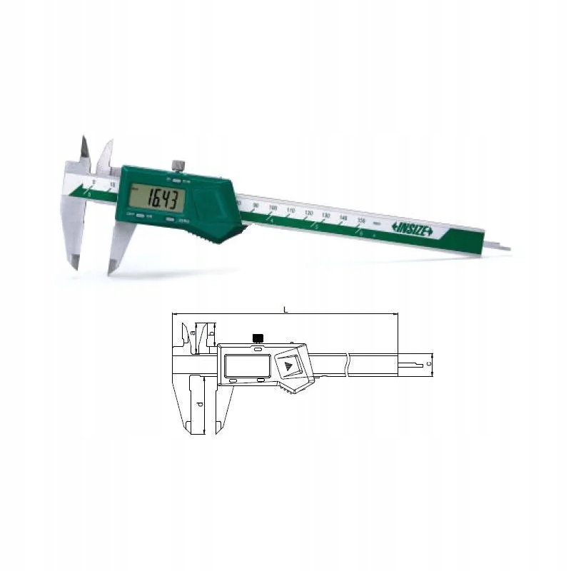 Suwmiarka elektroniczna MAUa ze śrubą 300 mm 0-12" Insize (1108-300W)