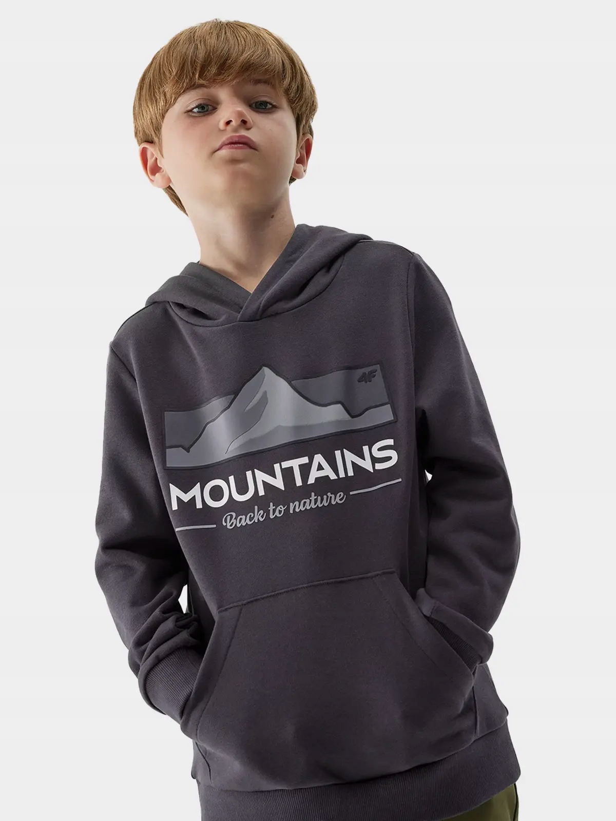 BLUZA CHŁOPIĘCA 4F DRESOWA Z KAPTUREM AW23M634 Płeć chłopcy