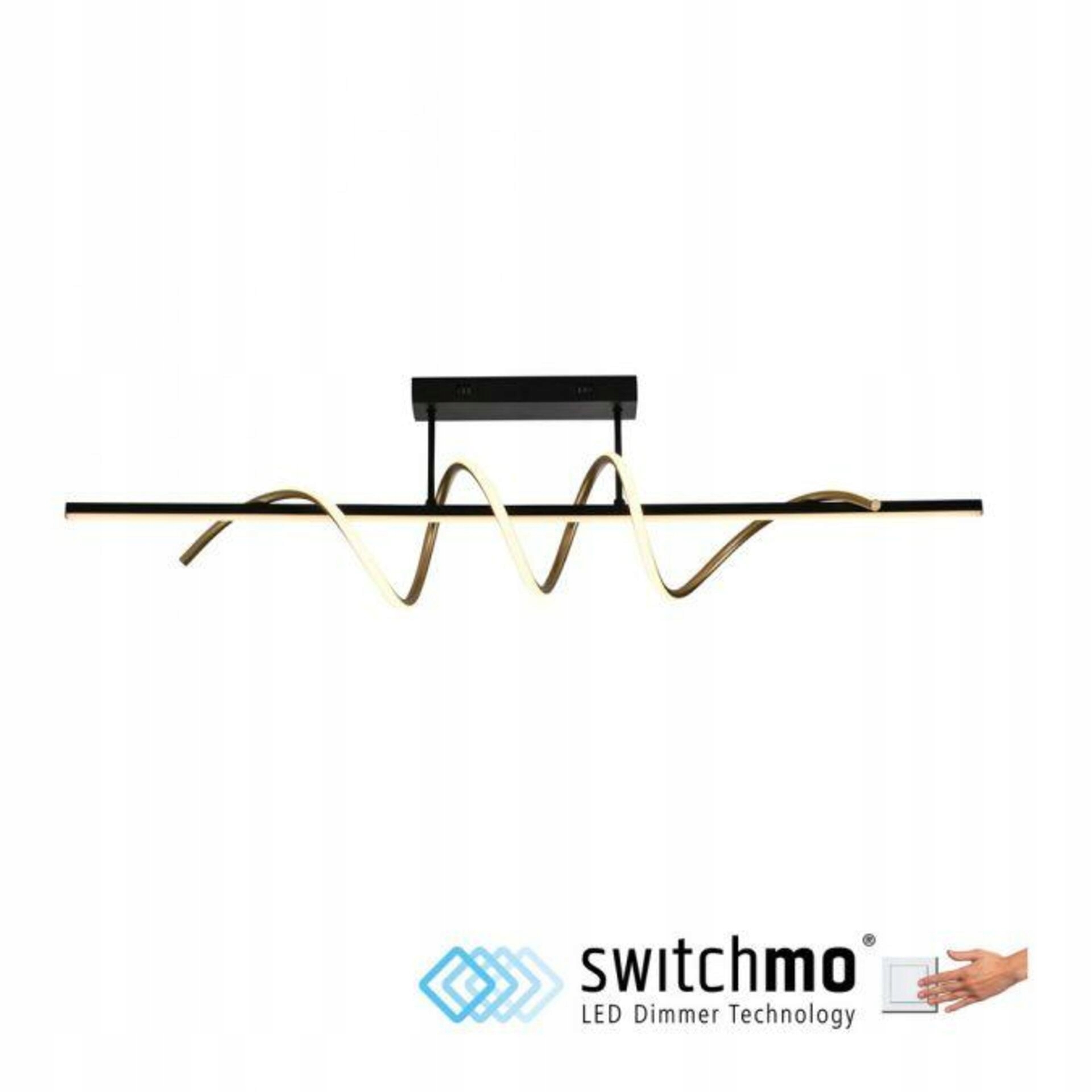 Paul Neuhaus Just Light Led stropné svietidlo čierne mosadz zakrivené krokovo