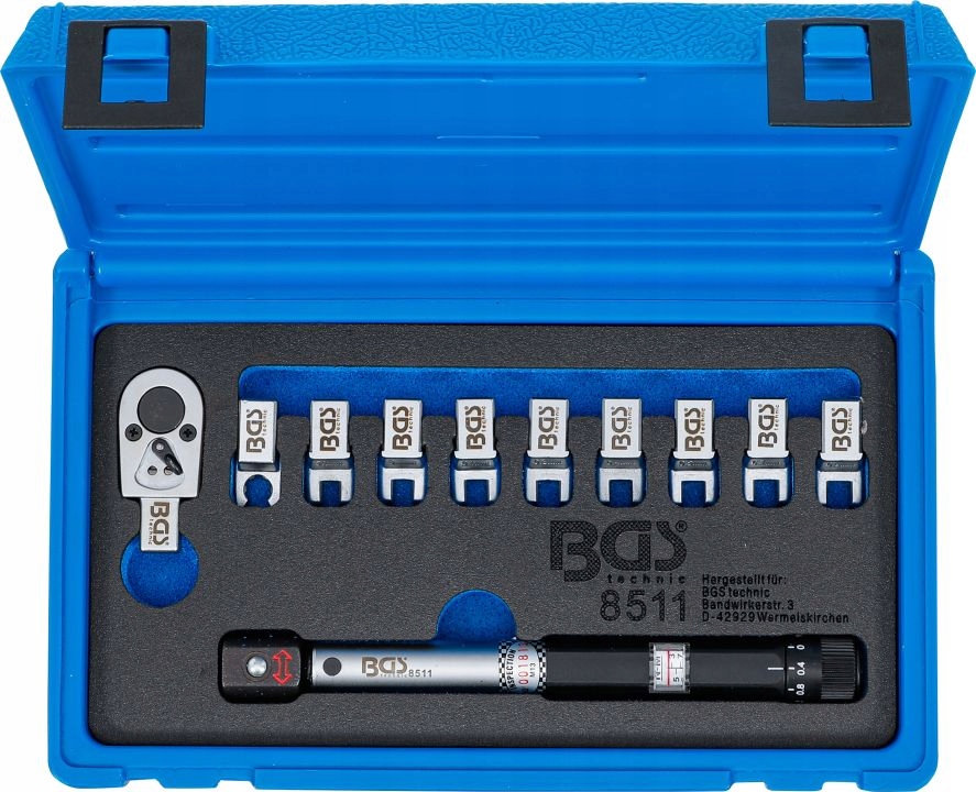 Klucz dynamometryczny do szprych | wymienne głowice | 3 - 15 Nm