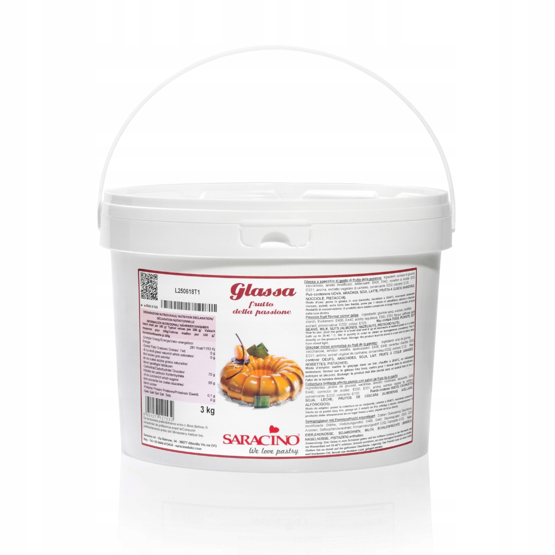 Polewa lustrzana owocowa Mirror Glaze Saracino Marakuja 3kg