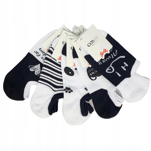 10x STOPKI DAMSKIE Z BAWEŁNY WYGODNE MIŁE SKARPETY Model skarpety krótkie, nieuciskowe, wygodne, jakościowe