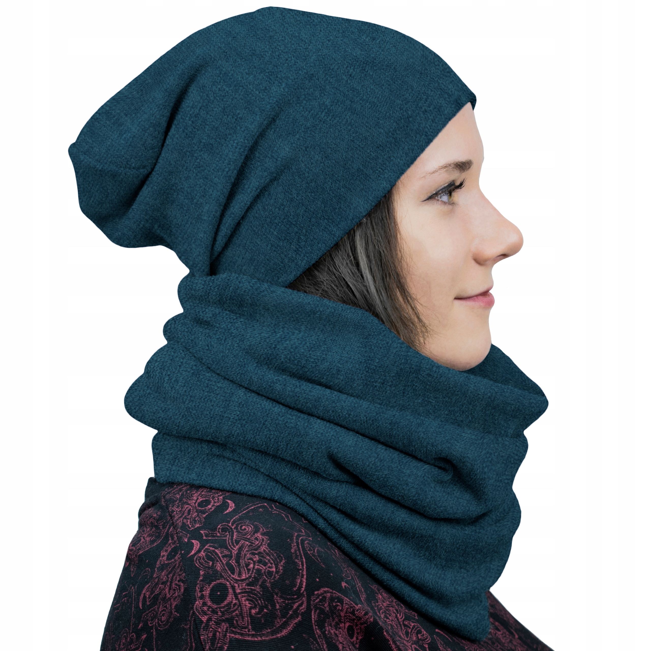 KOMPLET CZAPKA I KOMIN TUBA NA ZIMĘ JESIEŃ ROZM. M Płeć kobieta