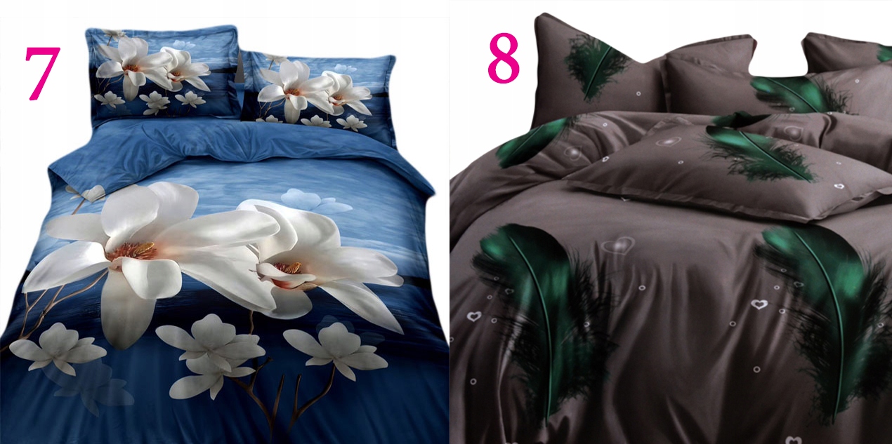 3D POŚCIEL 100% SATYNA BAWEŁNIANA 200X220 4cz. Wymiary kołdry 200x220cm