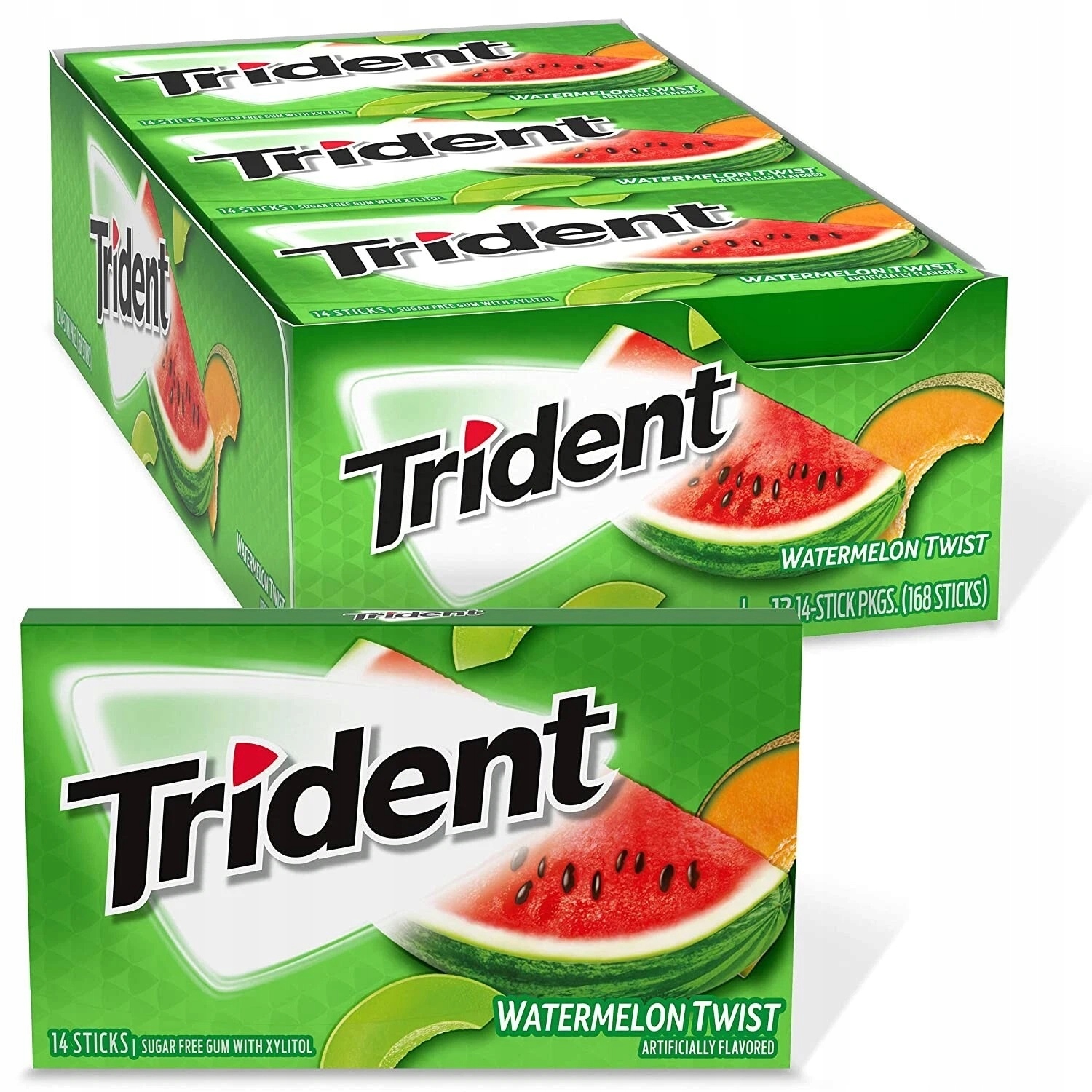 15x Guma Trident Watermelon 27g Usa