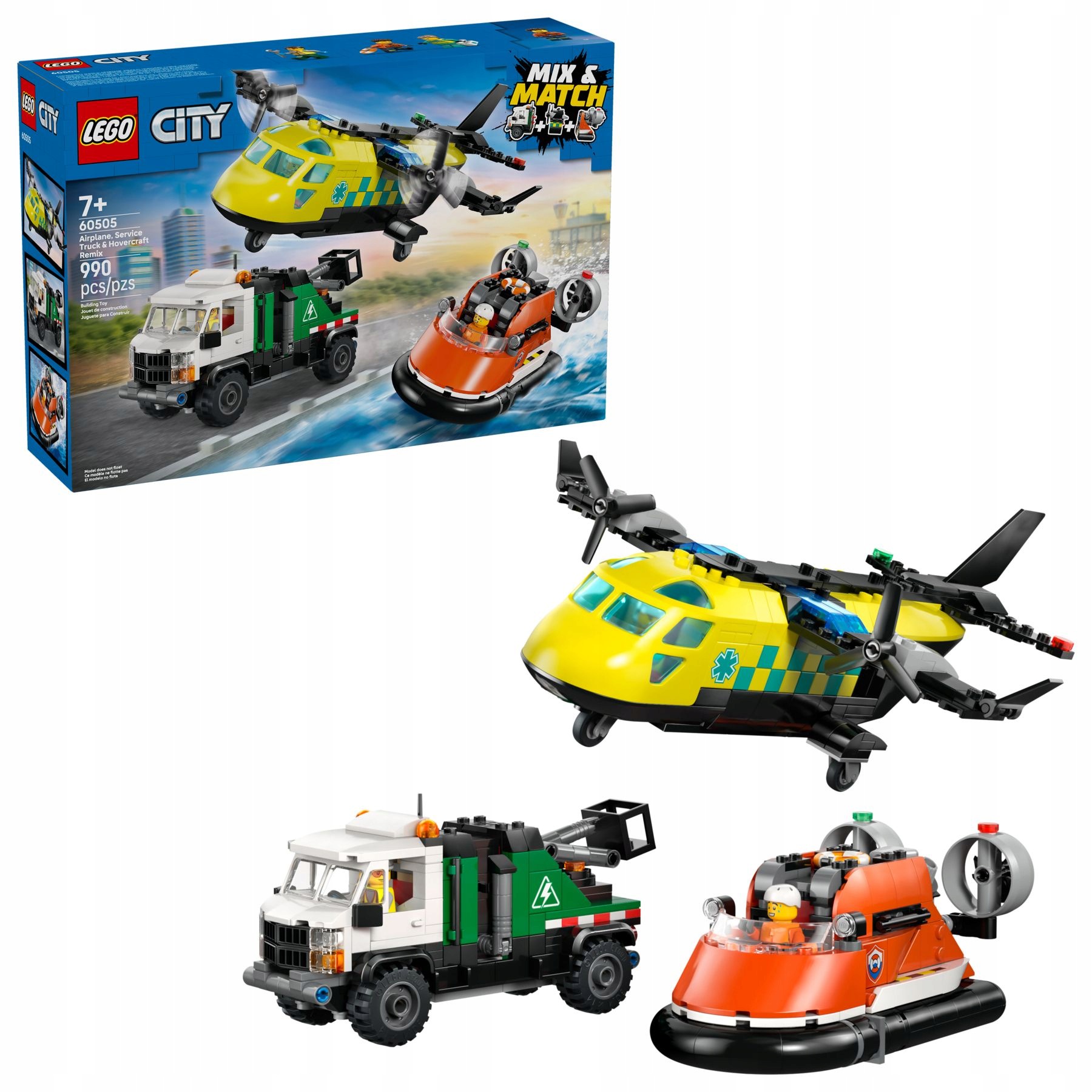 stavebnice Lego City 60505 Sada s letadlem, kamionem a vznášedlem