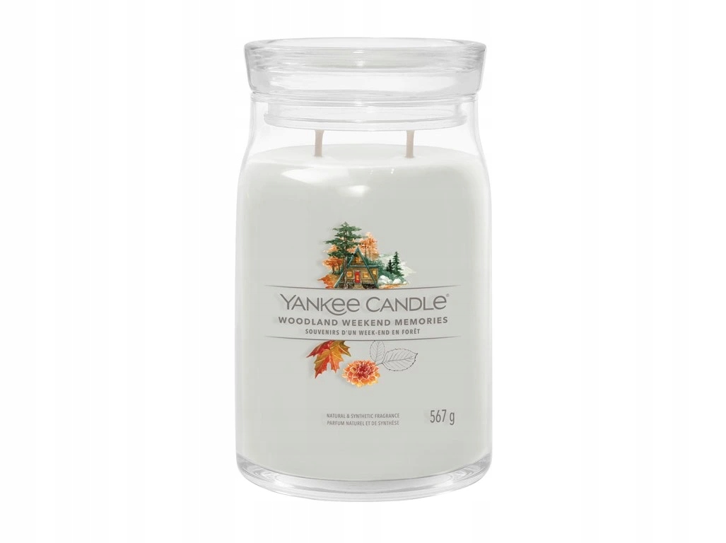 Yankee Candle svíčka Signature ve skle velká Woodland Weekend Memories 567g